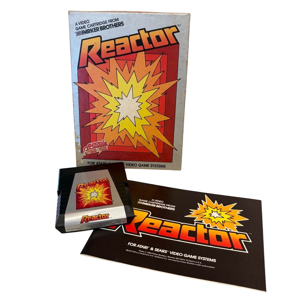 Reactor Atari 2600 Parker Brothers Video Game CIB Box Manual 1982 PB5530
